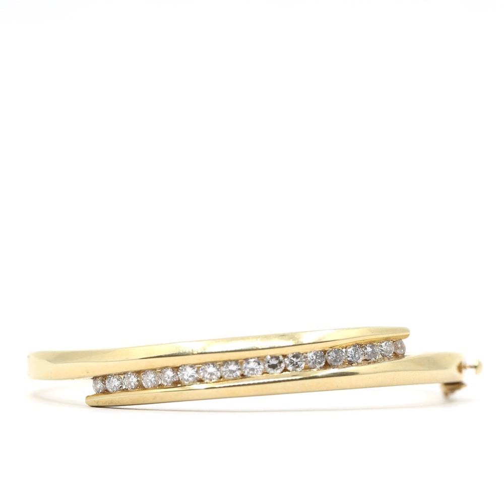 Forever Gold and 2.55 Carat Diamonds Bangle